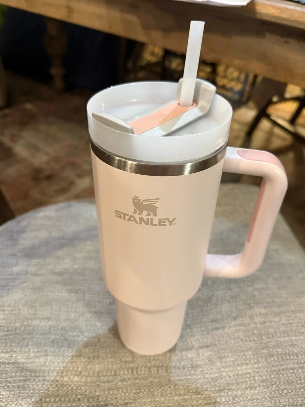 Stanley Blush Pink Insulated Travel Mug with Handle